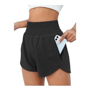 Women's Black High-Waisted Shorts